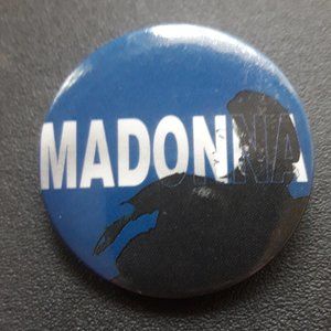 FREE - Vintage 1992 MADONNA pinback button blue Boy Toy